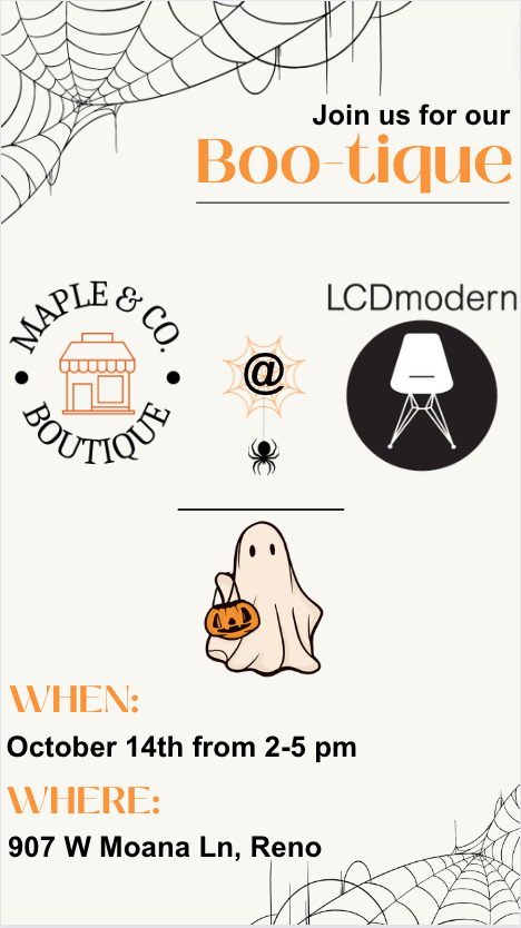 Boo-tique Pop-Up Event! - Maple & Co. Boutique