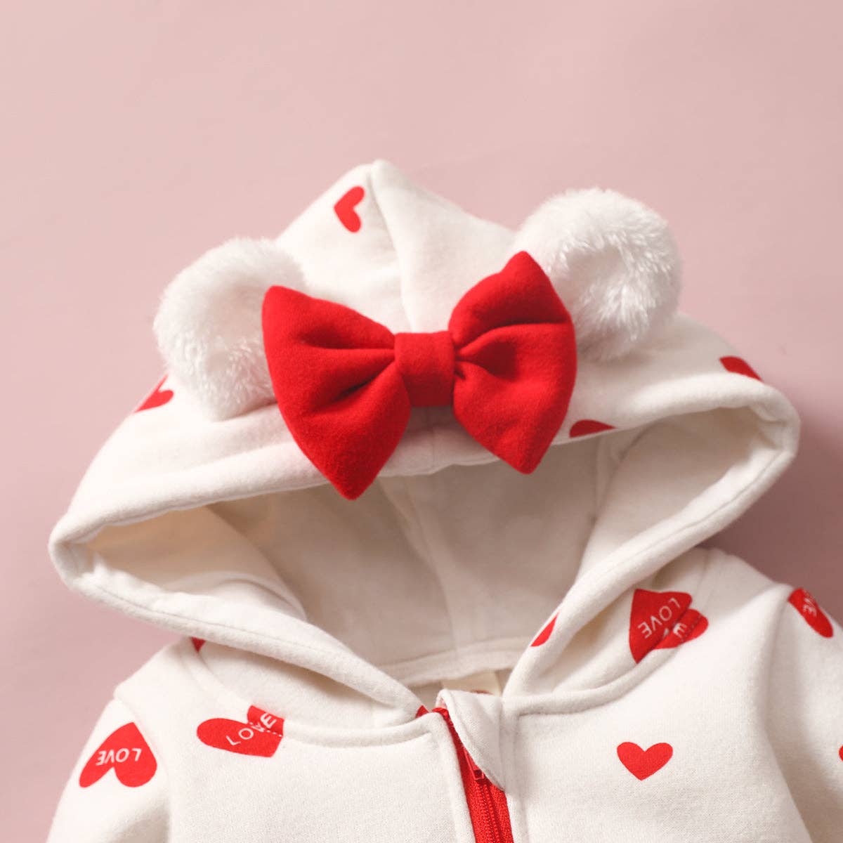 Valentine’s Day Baby Heart Jumpsuit Baby Onesie Maple & Co. Boutique