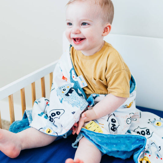 Baby & Toddler Minky Blanket - Monster Friends Blanket Maple & Co. Boutique