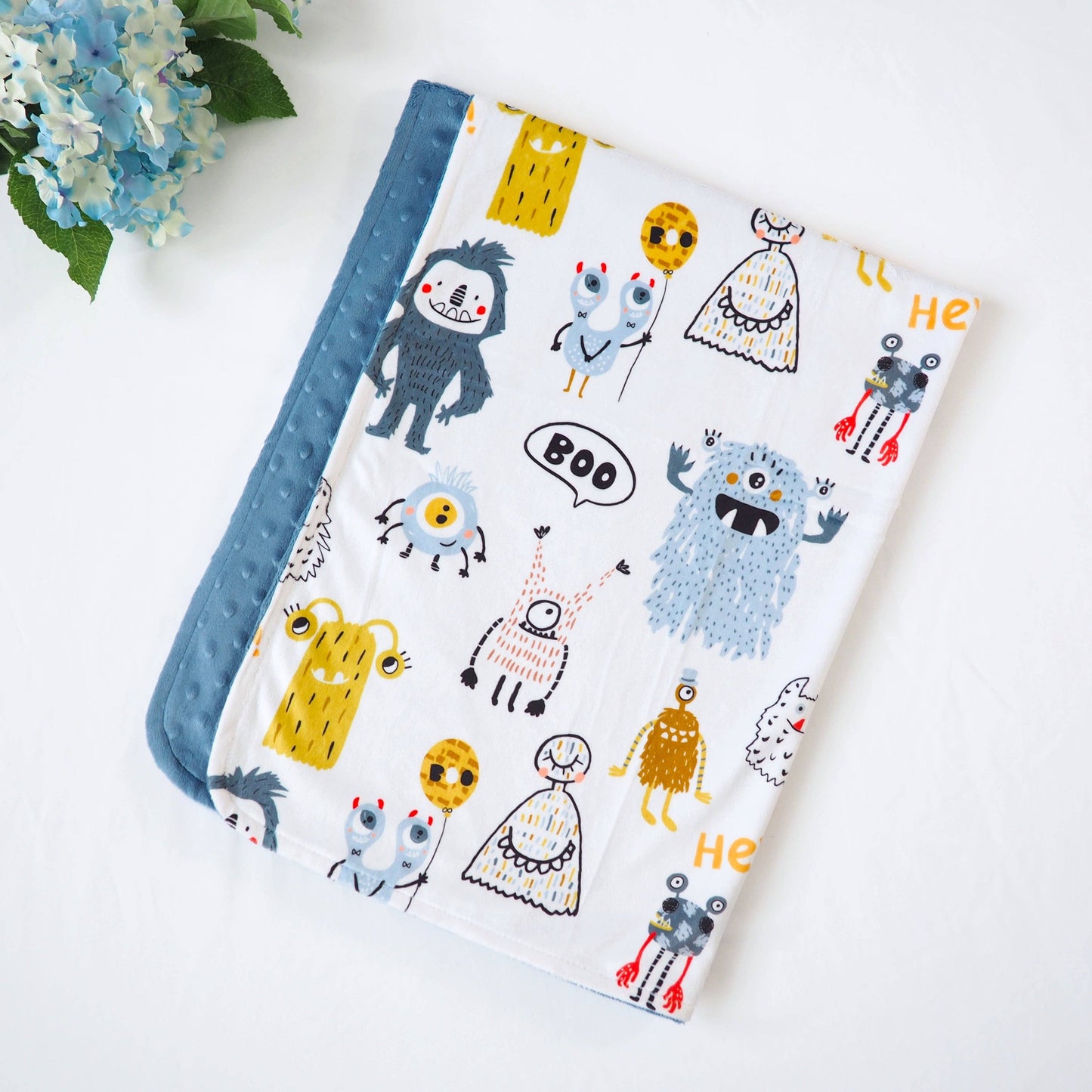Baby & Toddler Minky Blanket - Monster Friends Blanket Maple & Co. Boutique