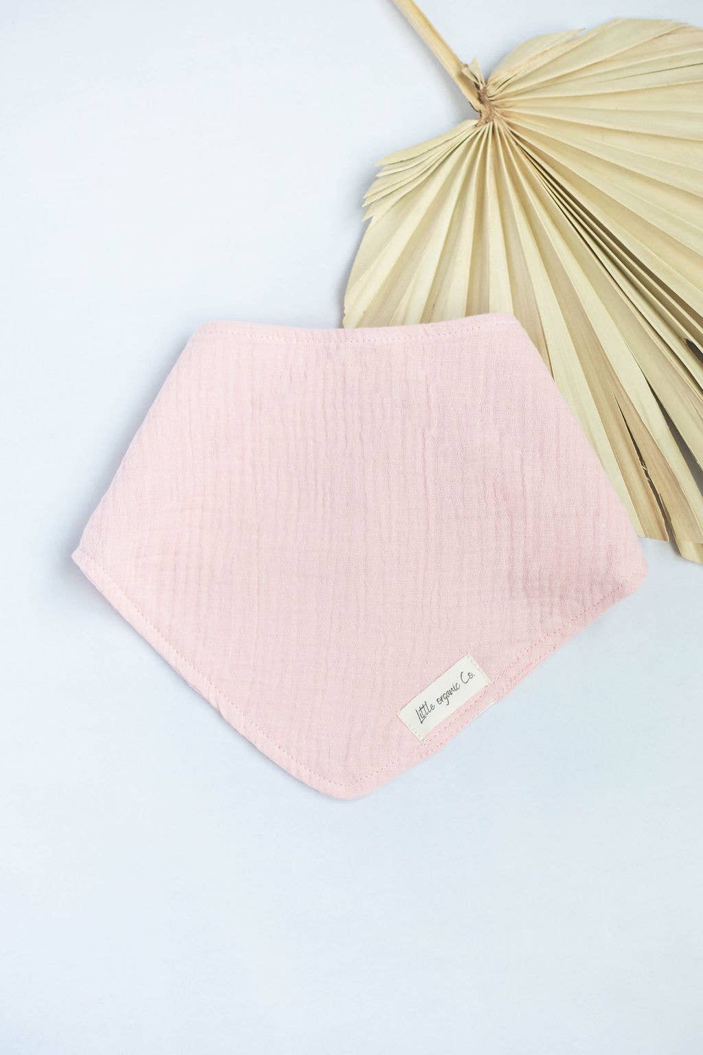 Organic Bandana Baby Bibs (Soft Muslin Fabric) Baby Accessory Maple & Co. Boutique Light Pink