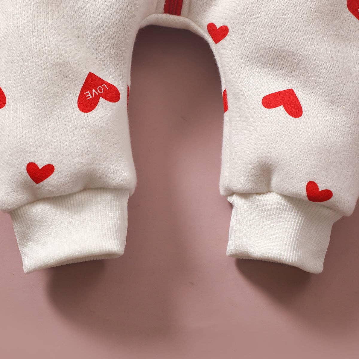 Valentine’s Day Baby Heart Jumpsuit Baby Onesie Maple & Co. Boutique