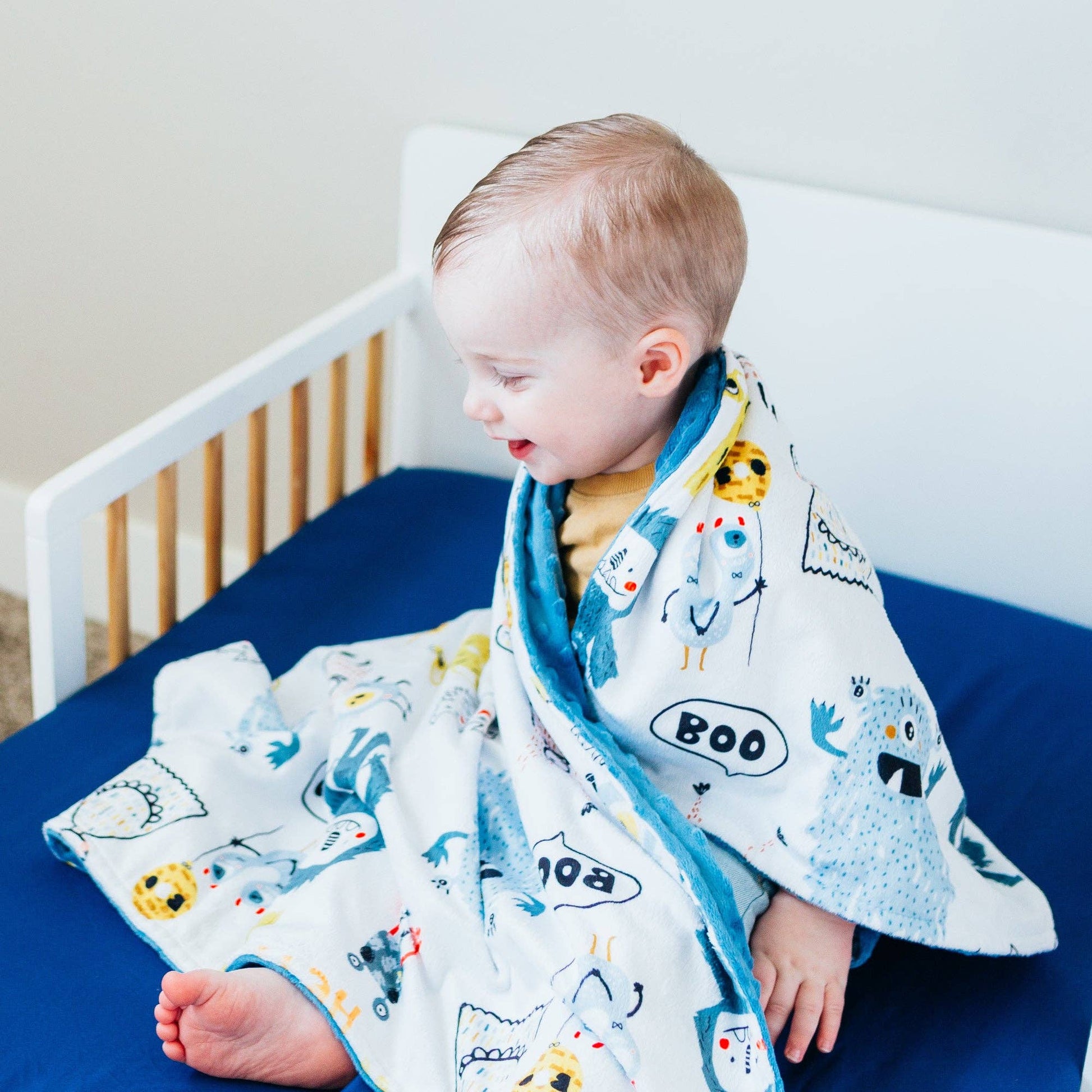Baby & Toddler Minky Blanket - Monster Friends Blanket Maple & Co. Boutique