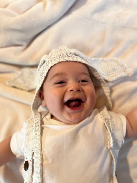 Knit Bunny Bonnet - Sugar Sprinkles Baby Accessory Maple & Co. Boutique