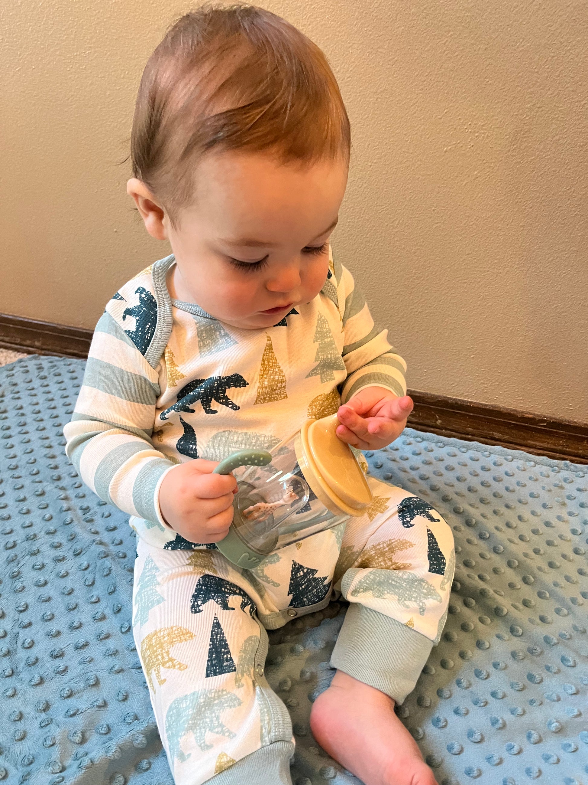 Baby Boy Cotton Romper (Timberland) Baby Onesie Maple & Co. Boutique