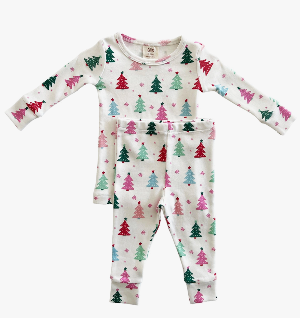 Christmas Trees 2-Piece Set (Pink) Kids pajamas Maple & Co. Boutique 2T