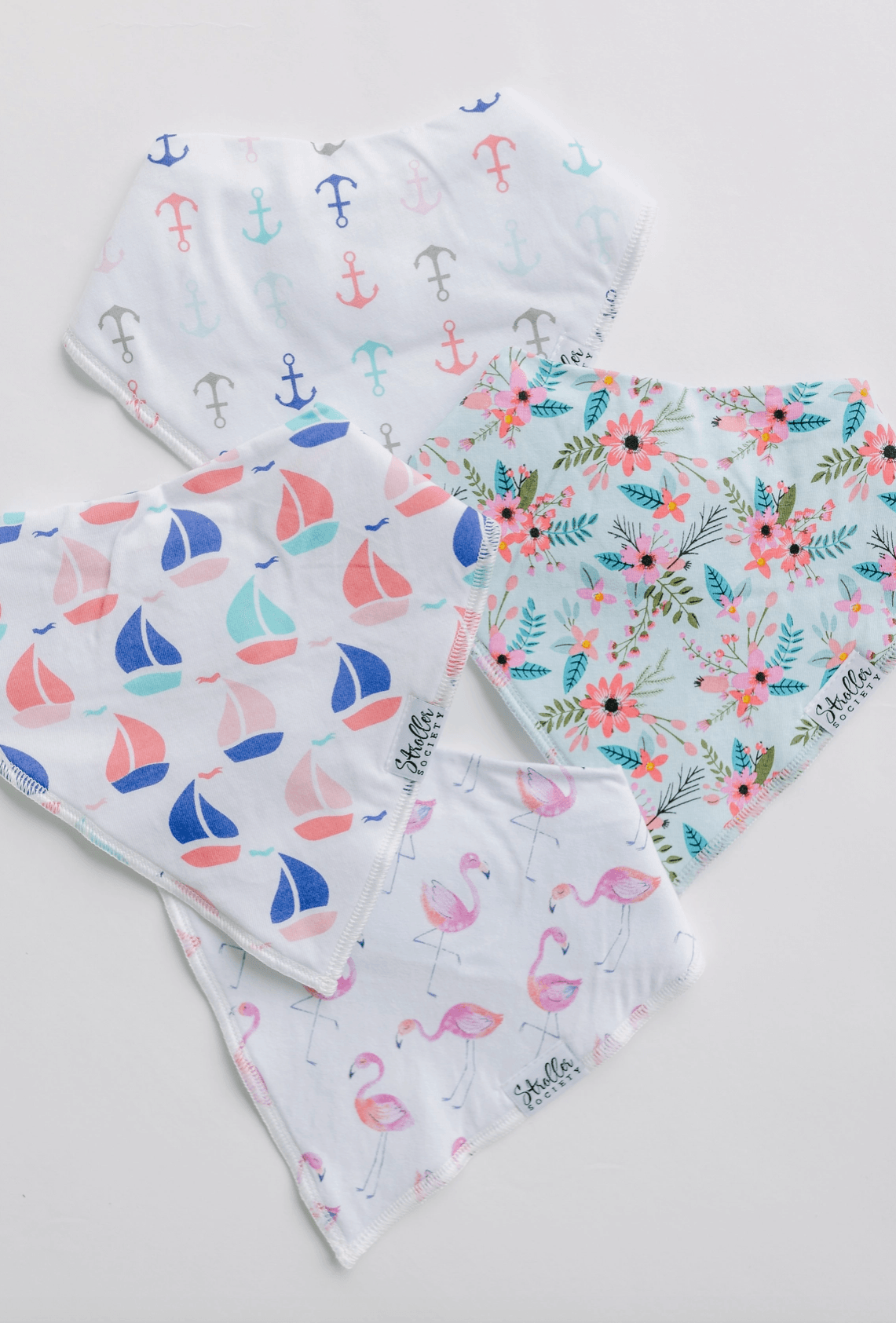 Baby Bandana Bibs - Anchors, Flowers, Flamingos, Boats baby essentials Maple & Co. Boutique