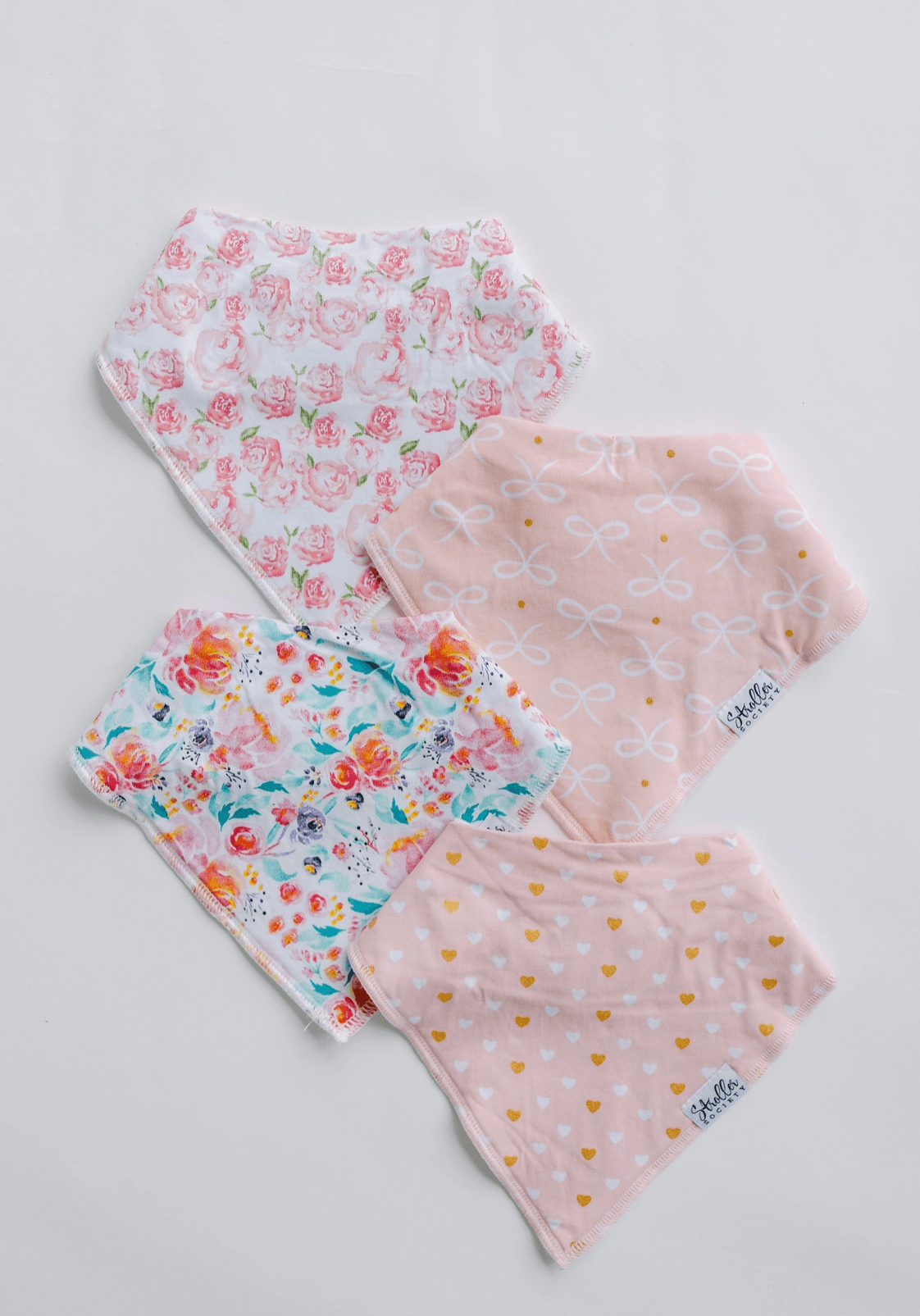 Baby Bandana Bibs - Flowers, Hearts and Bows baby essentials Maple & Co. Boutique