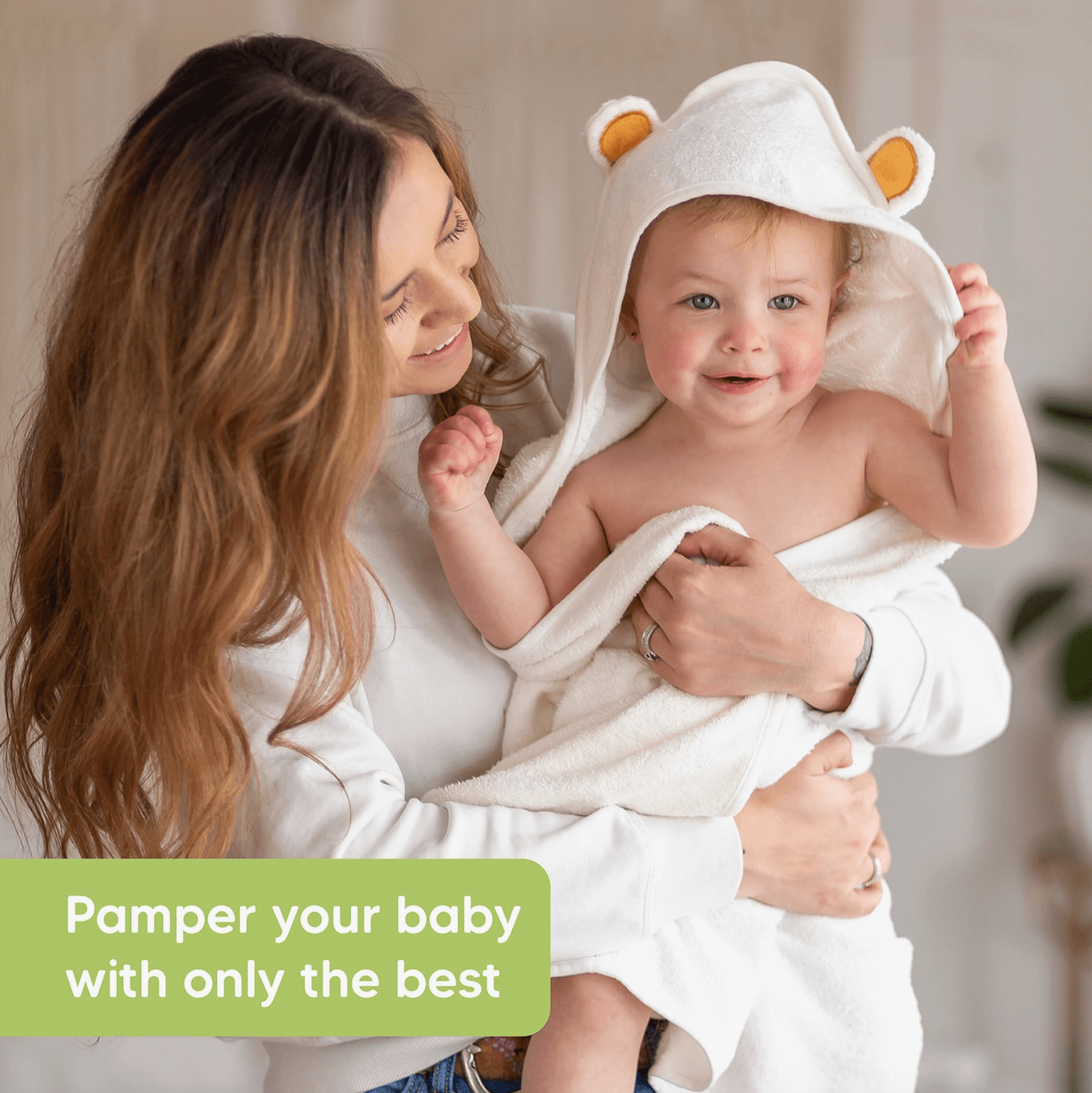 Bamboo Baby Hooded Towel (Bear) Bath Maple & Co. Boutique