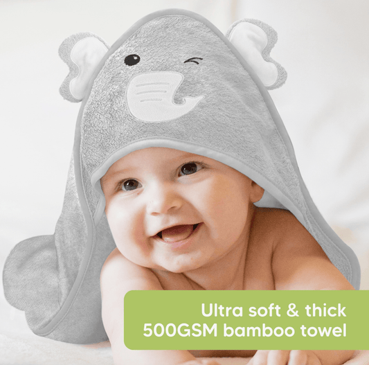 Bamboo Baby Hooded Towel (Elephant) Bath Maple & Co. Boutique