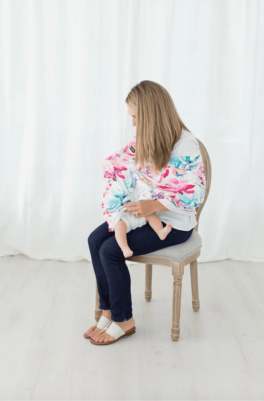 Floral Car Seat Canopy and Breastfeeding Cover Baby Maple & Co. Boutique