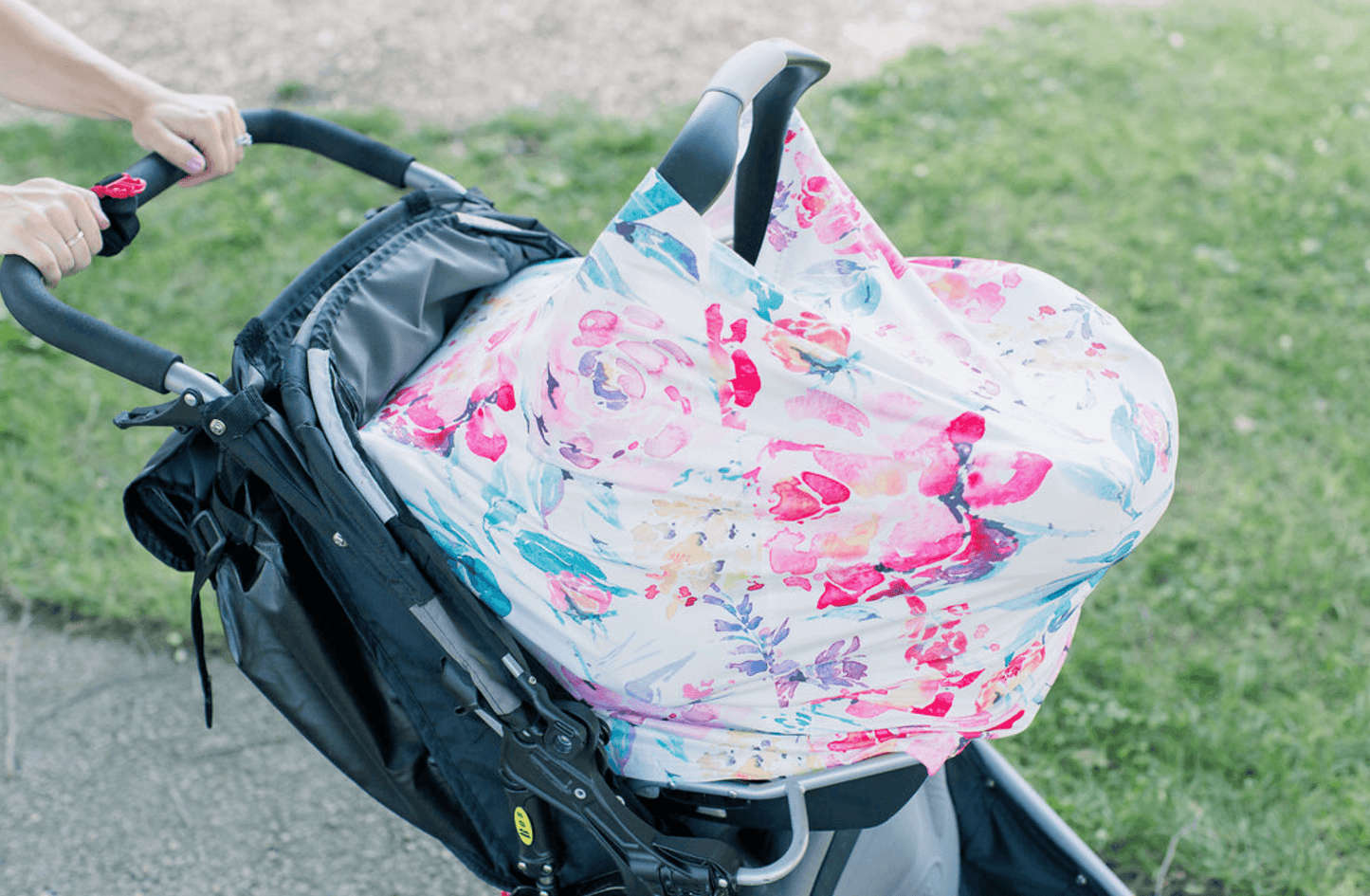 Floral Car Seat Canopy and Breastfeeding Cover Baby Maple & Co. Boutique