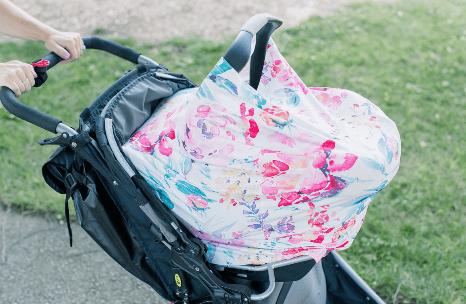Floral Car Seat Canopy and Breastfeeding Cover Baby Maple & Co. Boutique