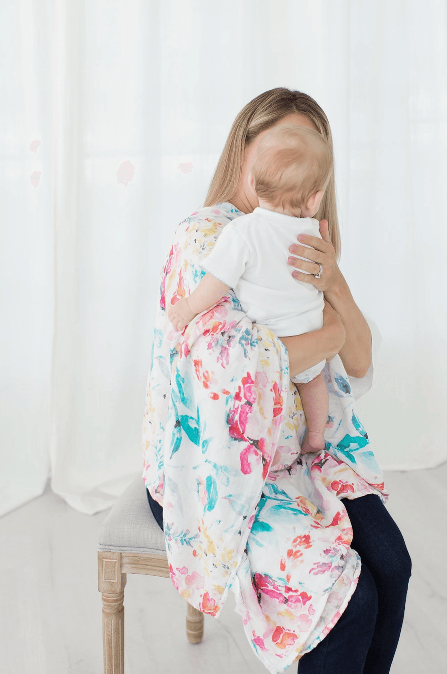 Floral Swaddle Blanket Newborn Maple & Co. Boutique