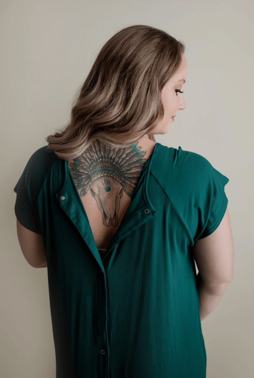 Labor and Delivery/ Nursing Gown (Forest) Nursing Maple & Co. Boutique