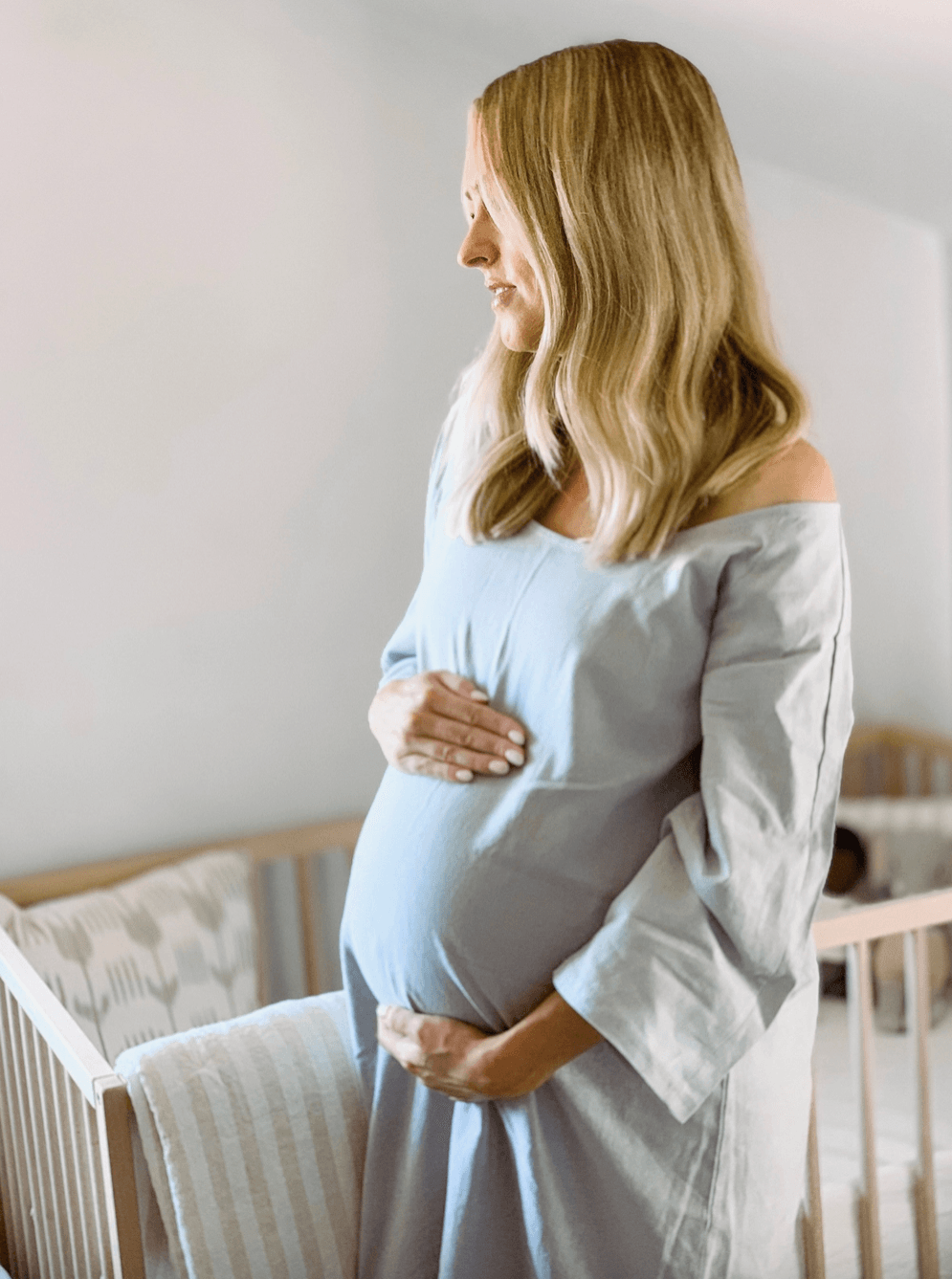 Linen Nursing Dress pregnancy Maple & Co. Boutique