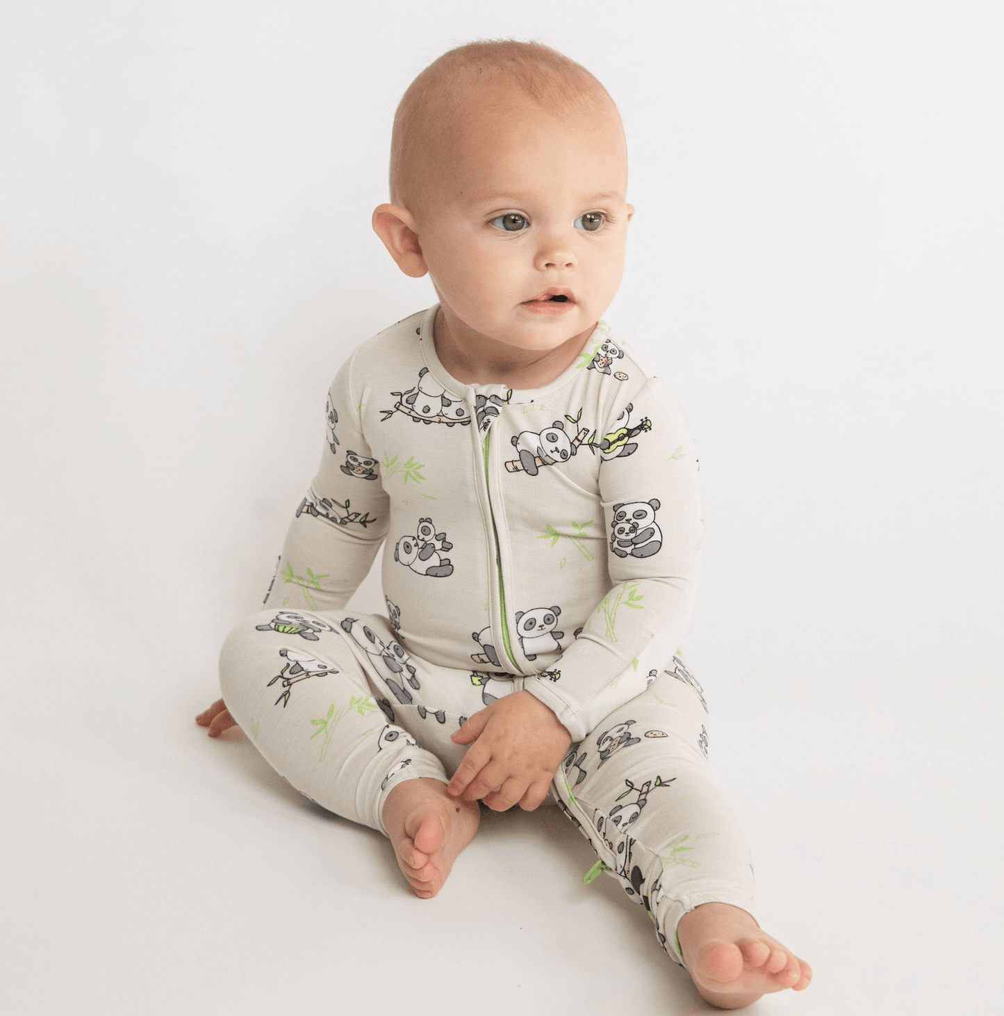 Panda Bamboo Convertible Footie Newborn Maple & Co. Boutique