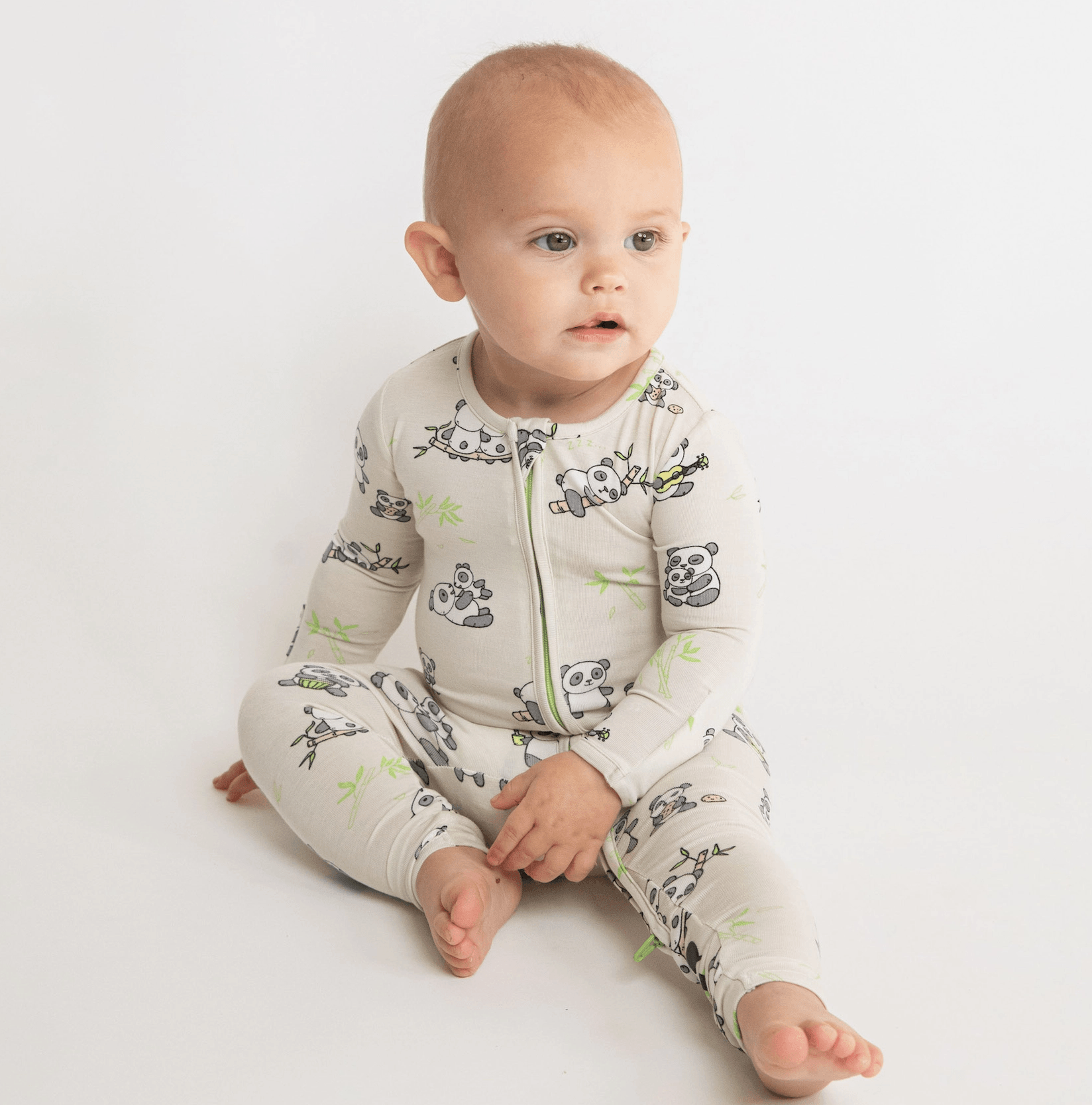 Panda Bamboo Convertible Footie Newborn Maple & Co. Boutique