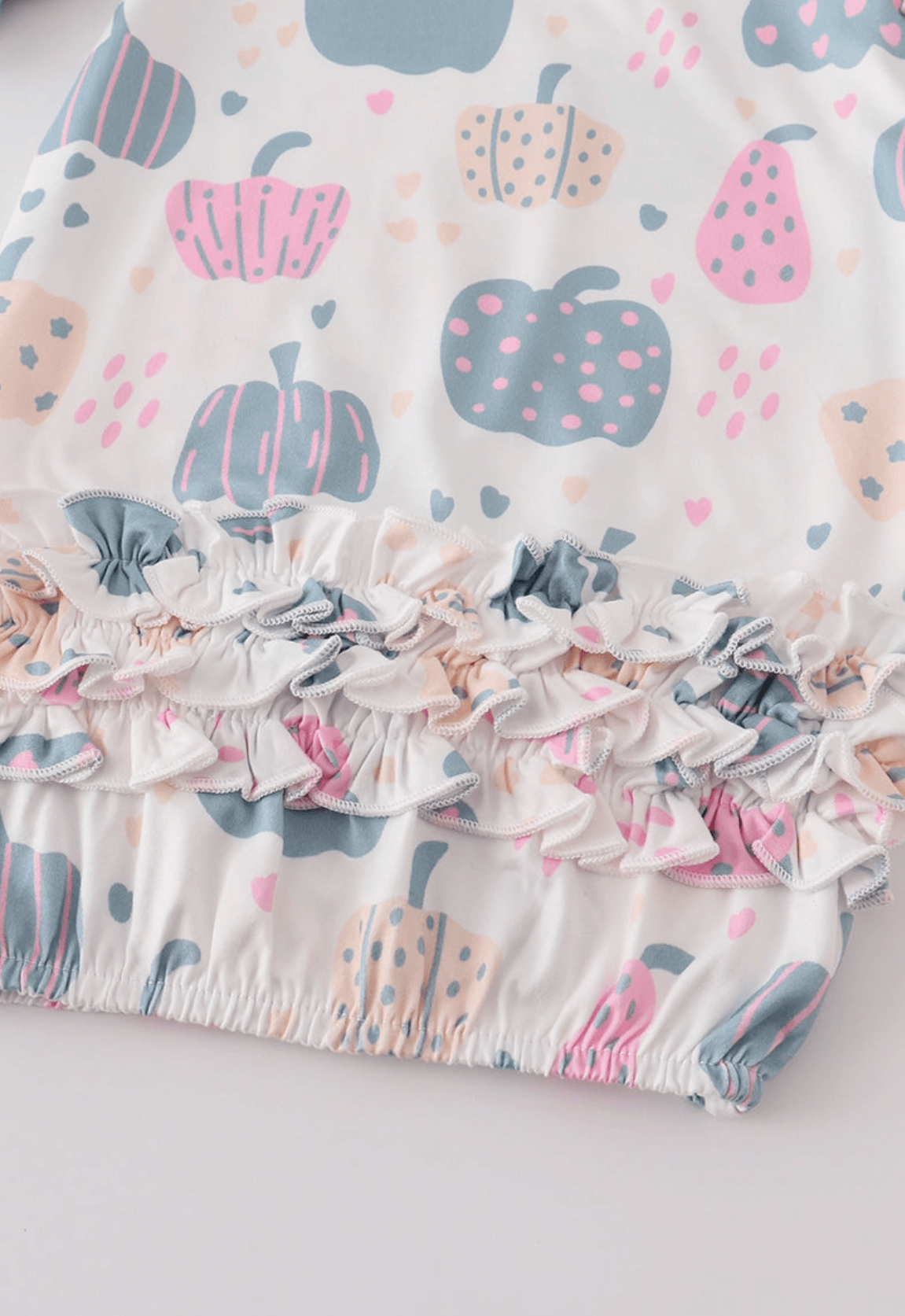 Pumpkin Ruffle Baby Gown Baby Onesie Maple & Co. Boutique