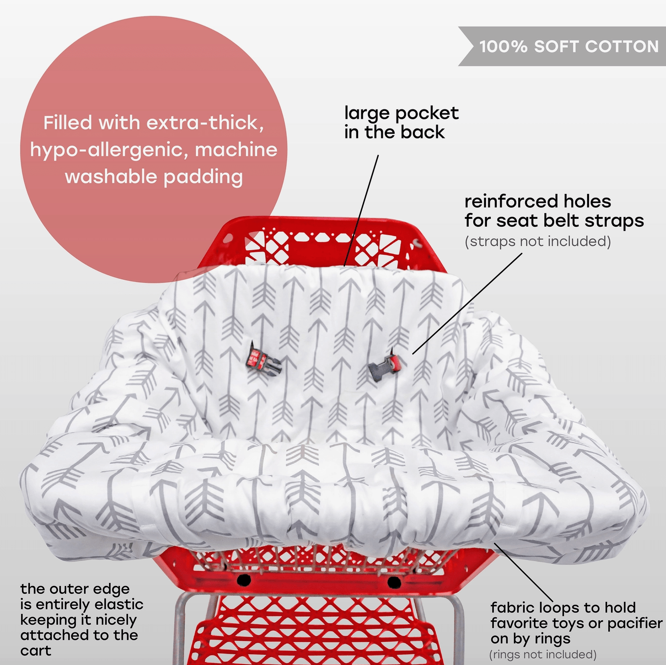 Shopping Cart Cover baby essentials Maple & Co. Boutique