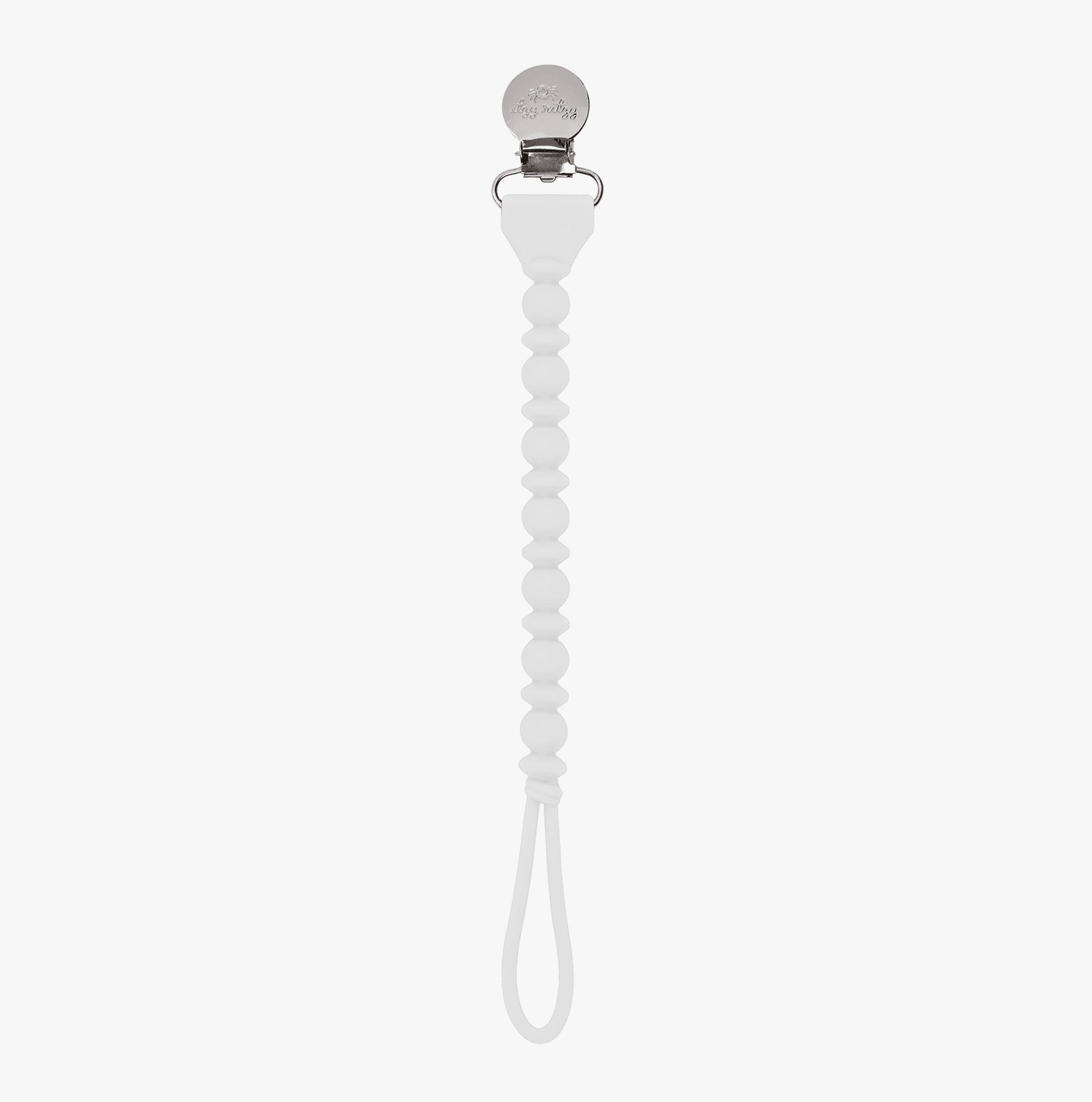 Silicone One-Piece Pacifier Clips teething Maple & Co. Boutique White