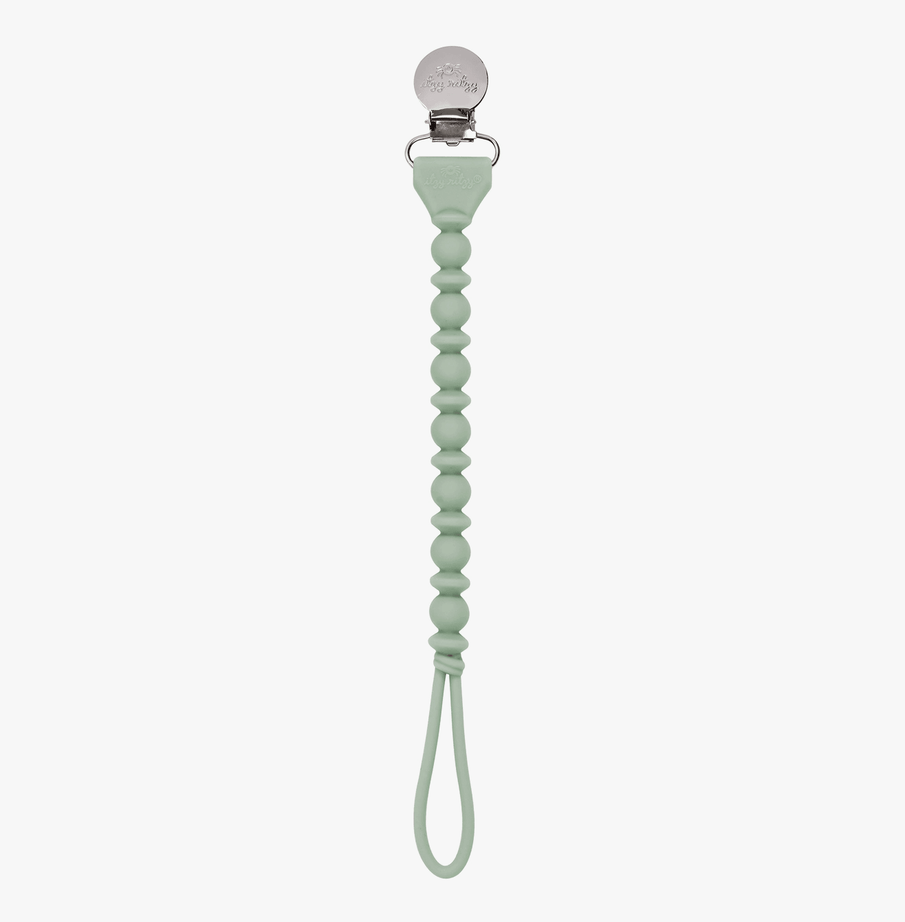 Silicone One-Piece Pacifier Clips teething Maple & Co. Boutique Agave