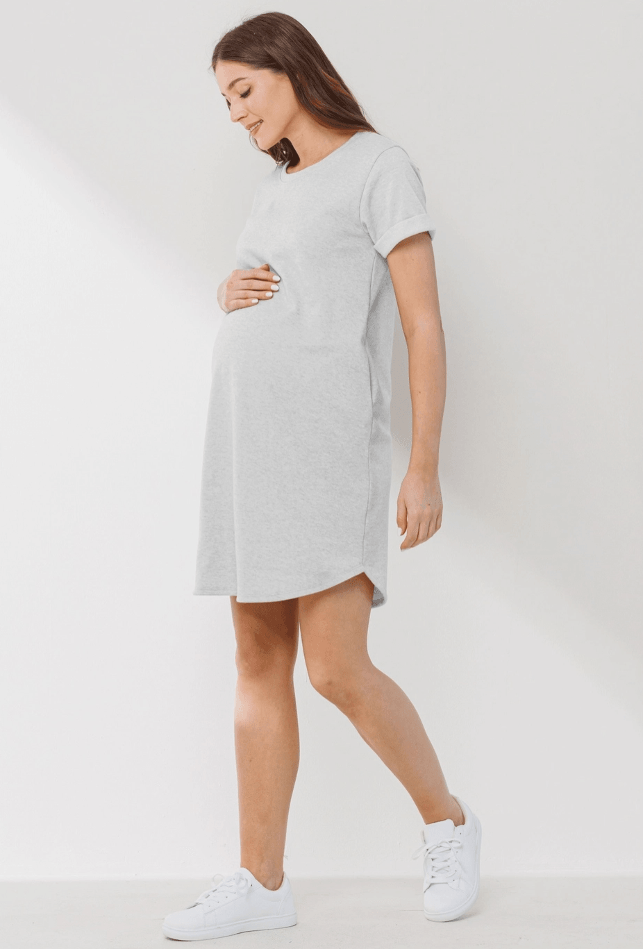 T-Shirt Maternity Dress with Pockets Maternity Maple & Co. Boutique