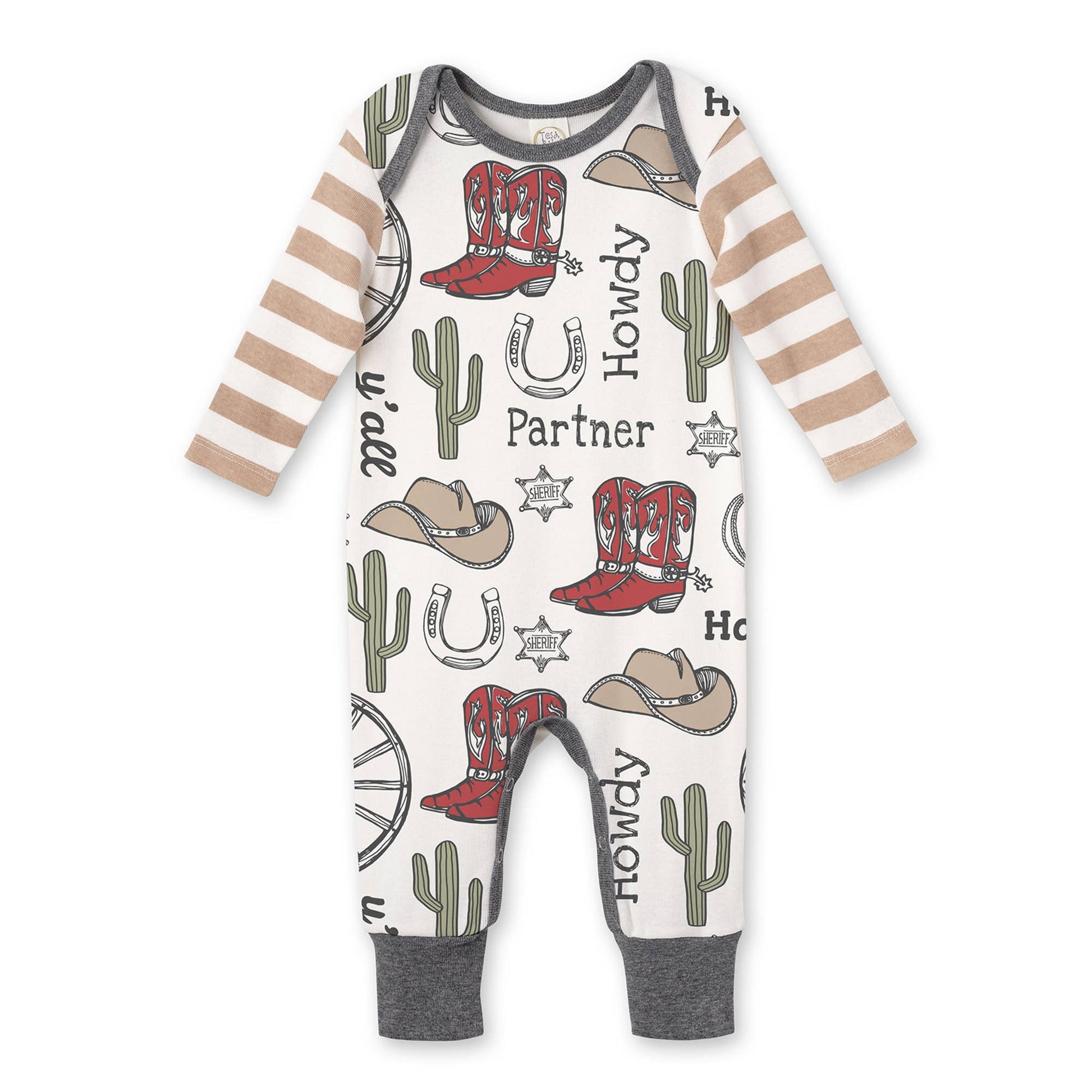 Howdy Partner Romper Baby Onesie Maple & Co. Boutique Newborn