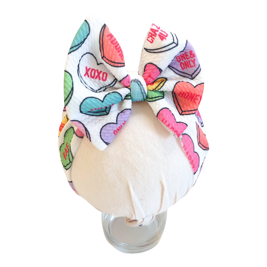 Heart Valentines Day Headwrap Baby Bow Baby Accessory Maple & Co. Boutique