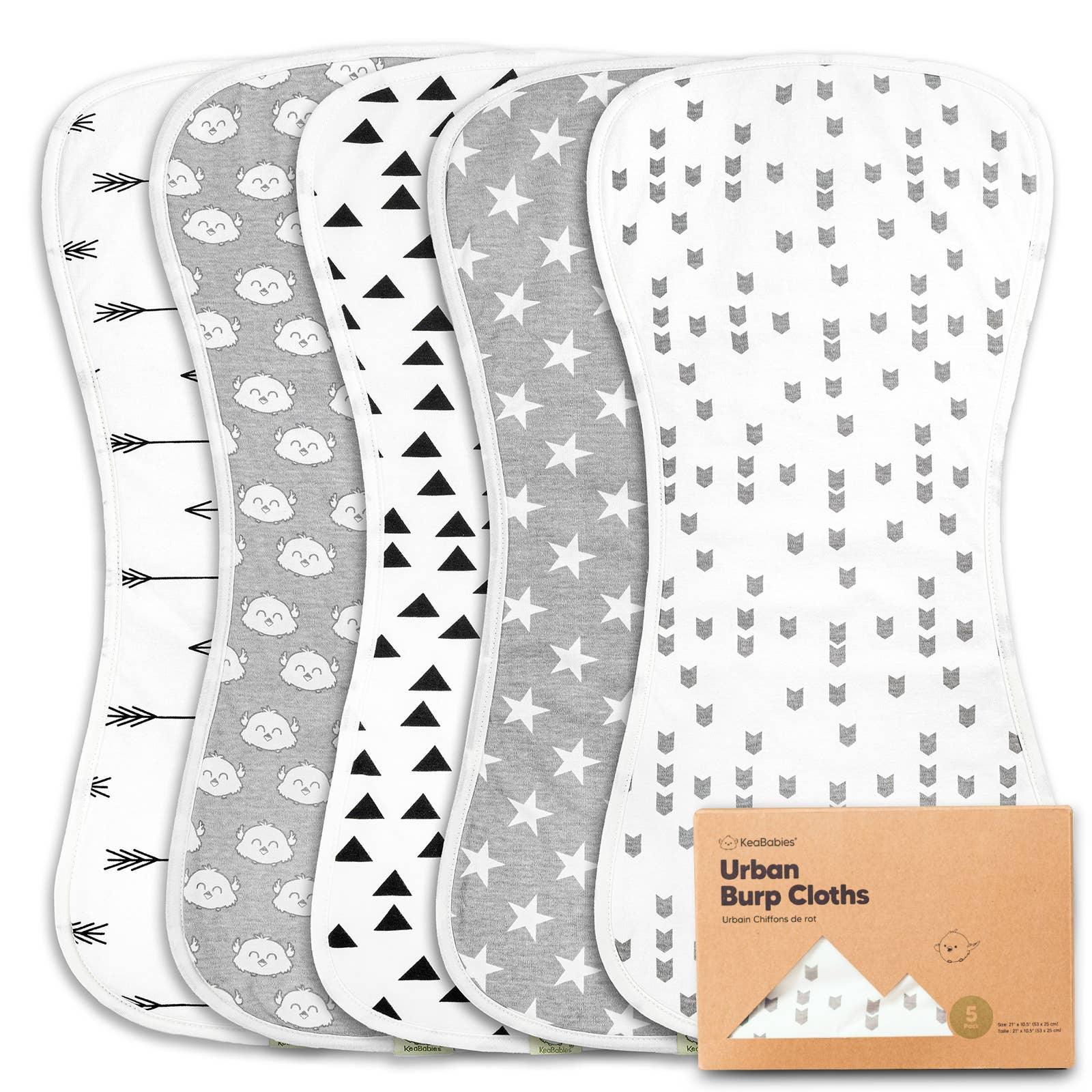 5-Pack Urban Burp Cloths baby essentials Maple & Co. Boutique Grayscape