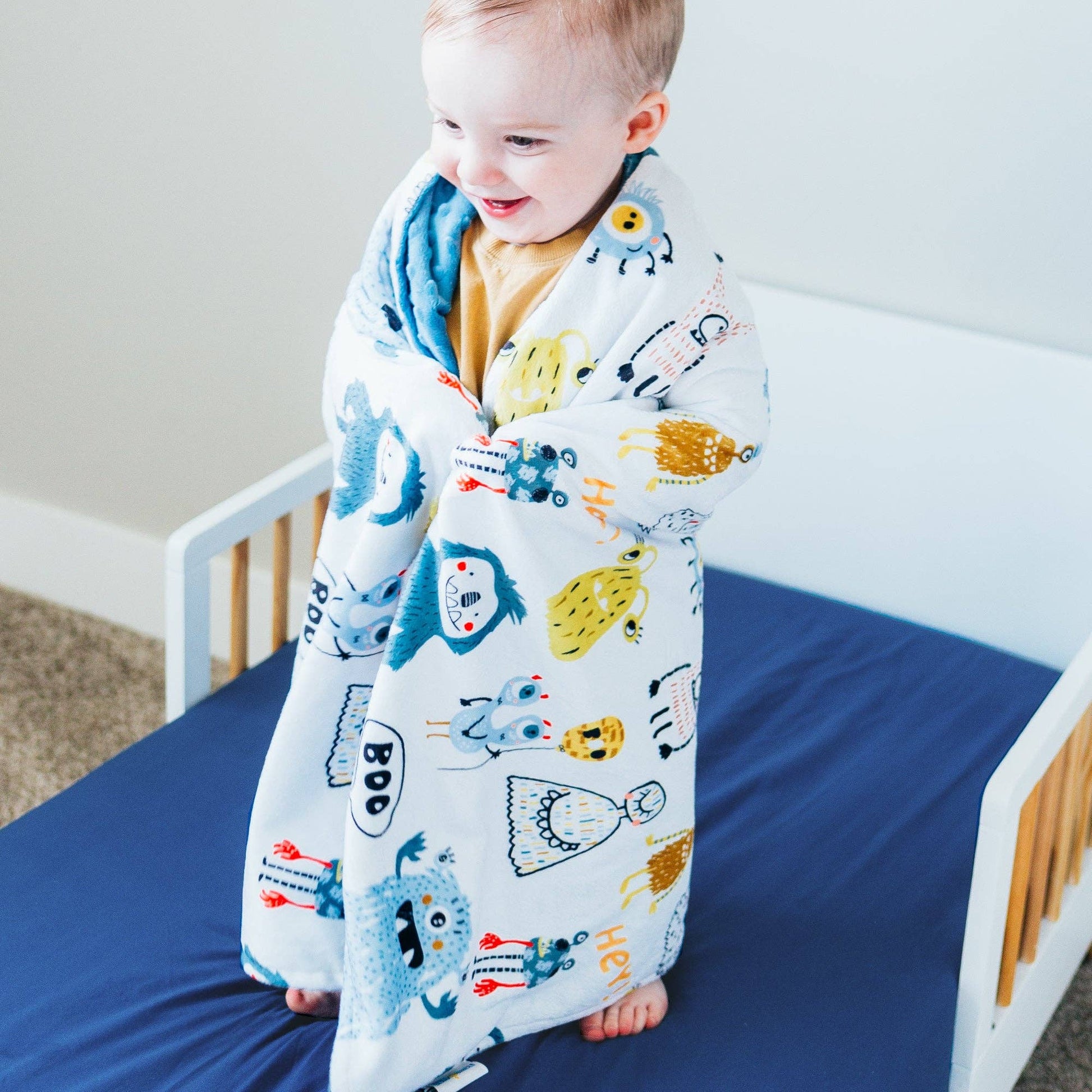 Baby & Toddler Minky Blanket - Monster Friends Blanket Maple & Co. Boutique