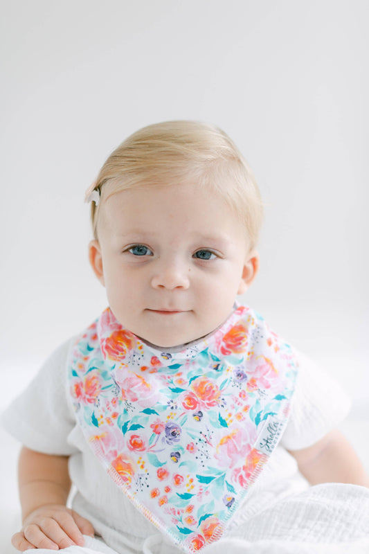 Baby Bandana Bibs - Flowers, Hearts and Bows baby essentials Maple & Co. Boutique