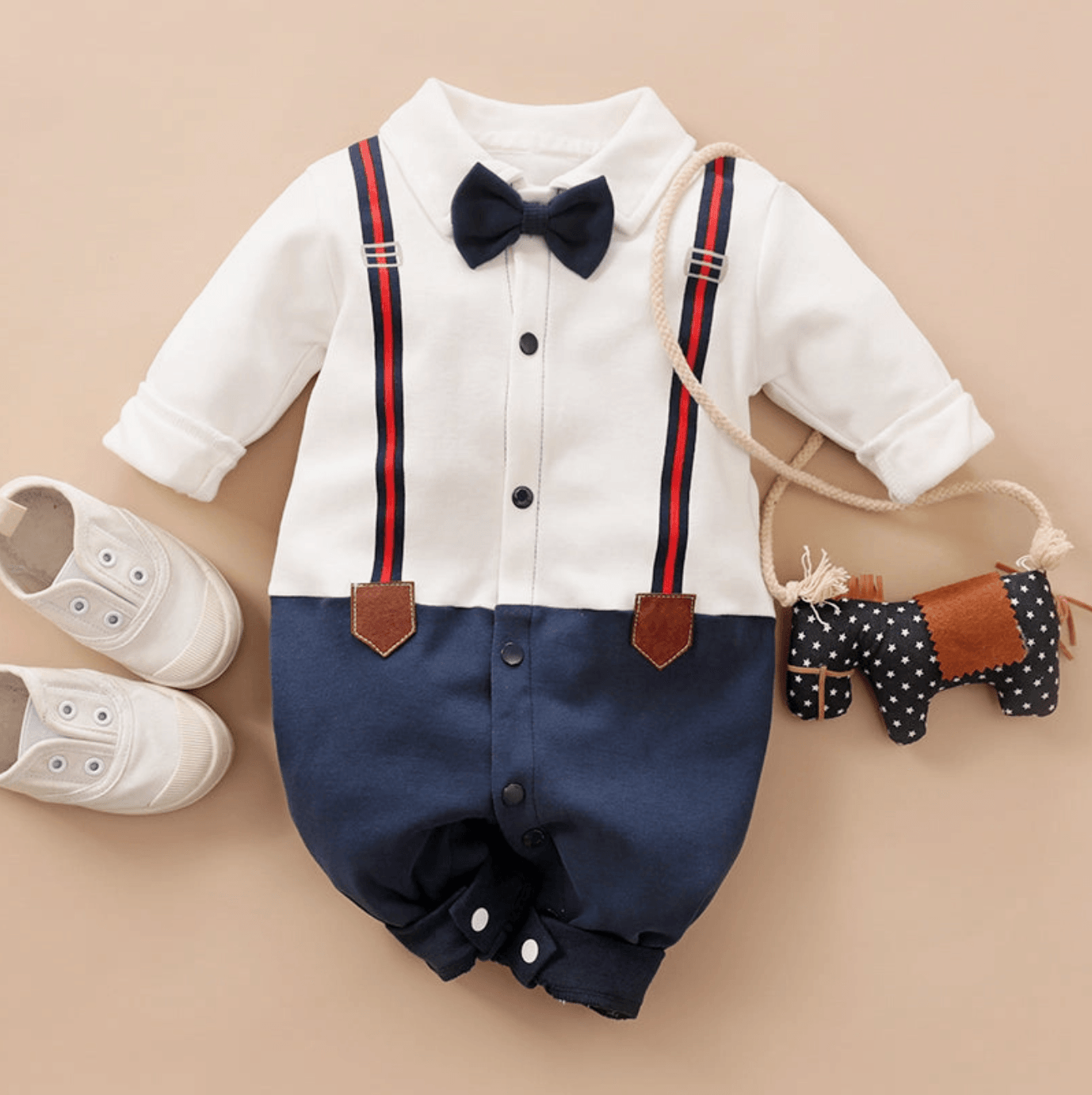 Baby Boy Dress Suit Baby Clothes Maple & Co. Boutique 9M-12M White Top
