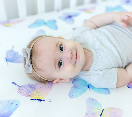 Butterfly Crib Sheet Nursery Maple & Co. Boutique