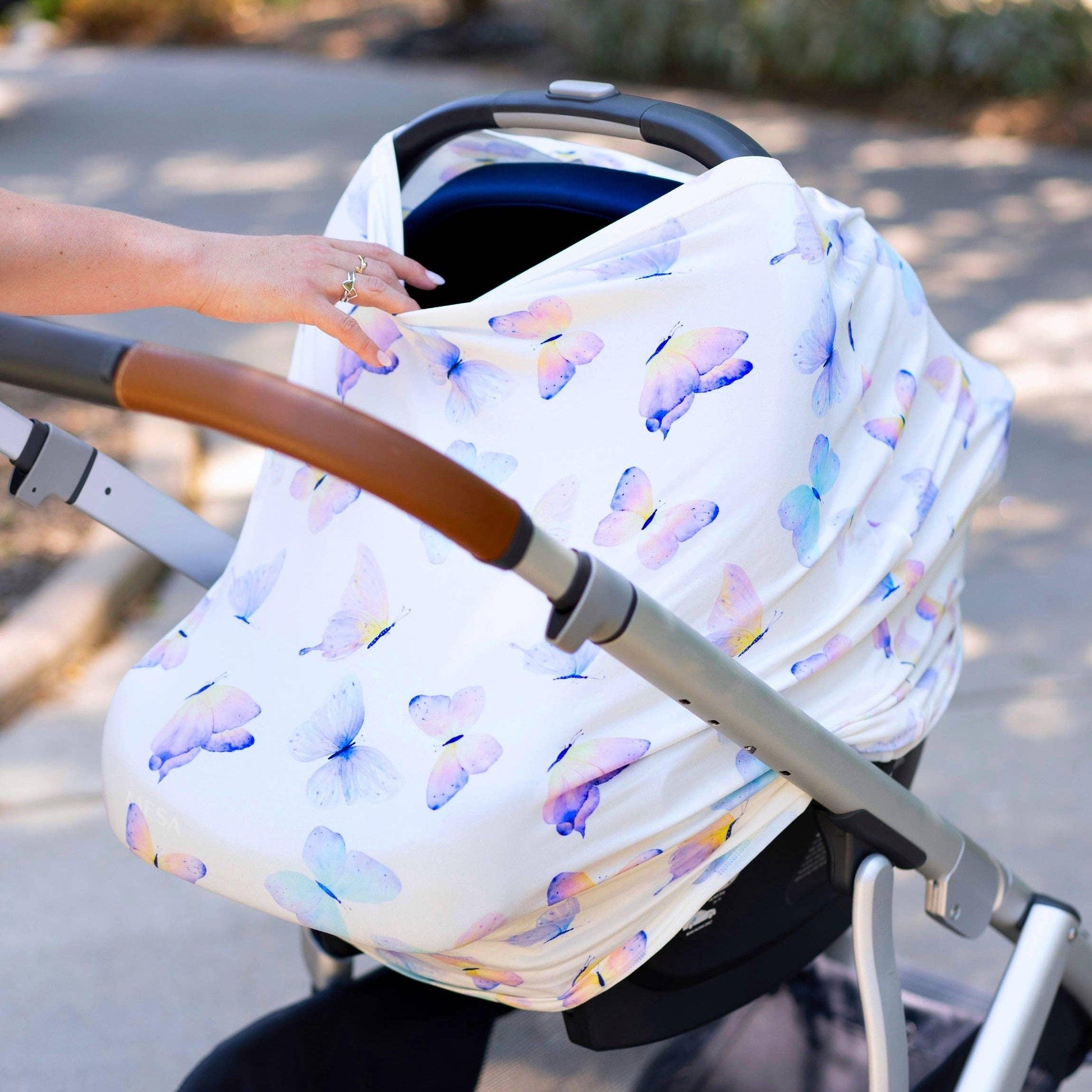 Butterfly Infant Car Seat/Nursing Cover baby essentials Maple & Co. Boutique