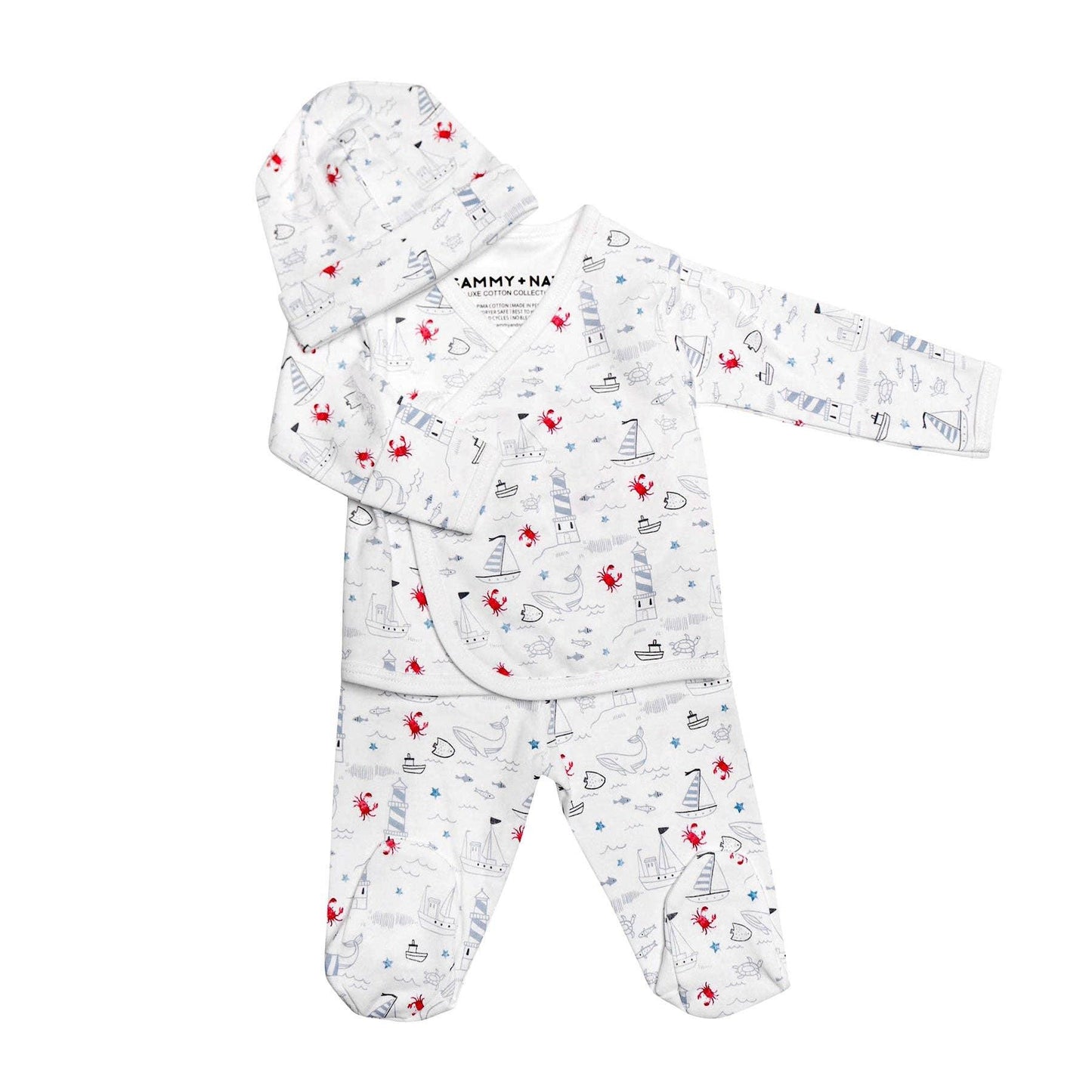 Coastal Crab Newborn Set Newborn Maple & Co. Boutique NB