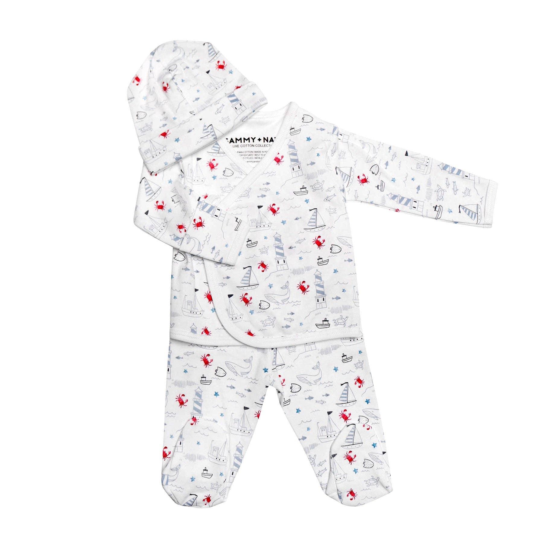 Coastal Crab Newborn Set Newborn Maple & Co. Boutique NB