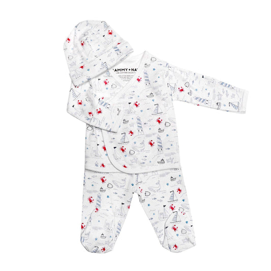 Coastal Crab Newborn Set Newborn Maple & Co. Boutique NB