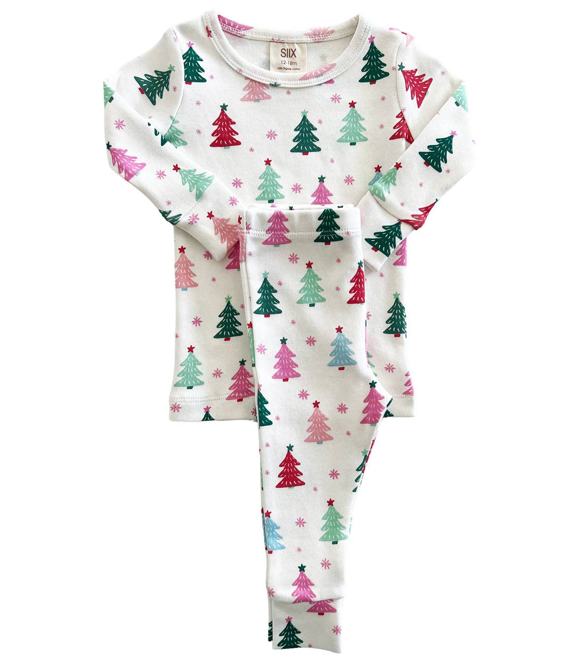 Christmas Trees 2-Piece Set (Pink) Kids pajamas Maple & Co. Boutique