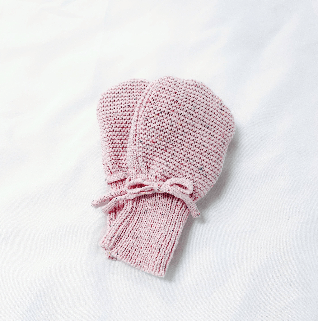Knit Mitts Baby Accessory Maple & Co. Boutique Strawberry (0M-12M)