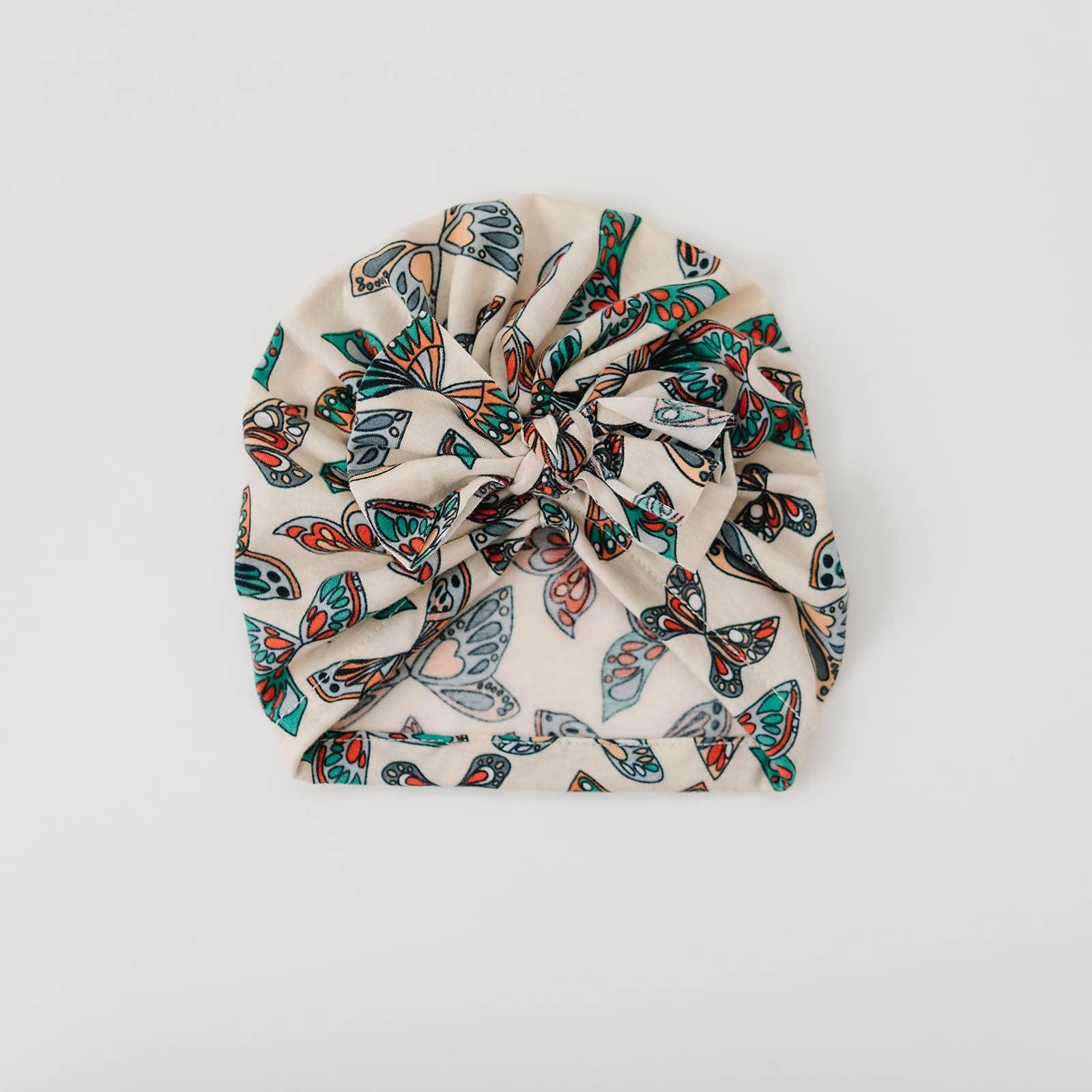 Boho Butterfly Floppy Baby Turban Baby Accessory Maple & Co. Boutique