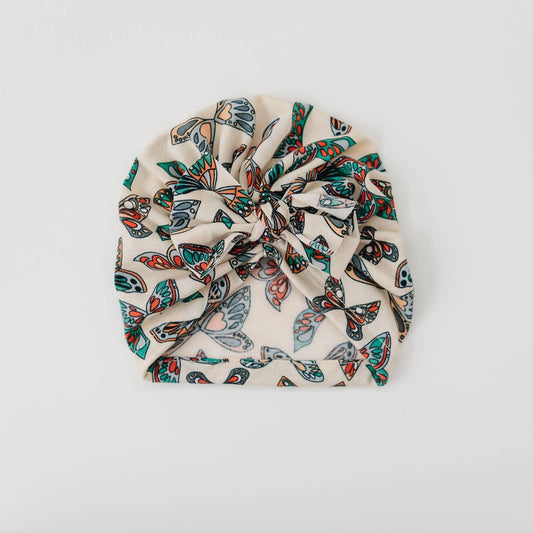 Boho Butterfly Floppy Baby Turban Baby Accessory Maple & Co. Boutique