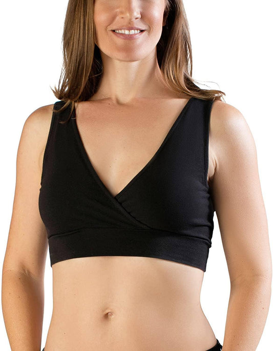 Organic Cotton Nursing & Sleep Bra (Black) Nursing Maple & Co. Boutique Small