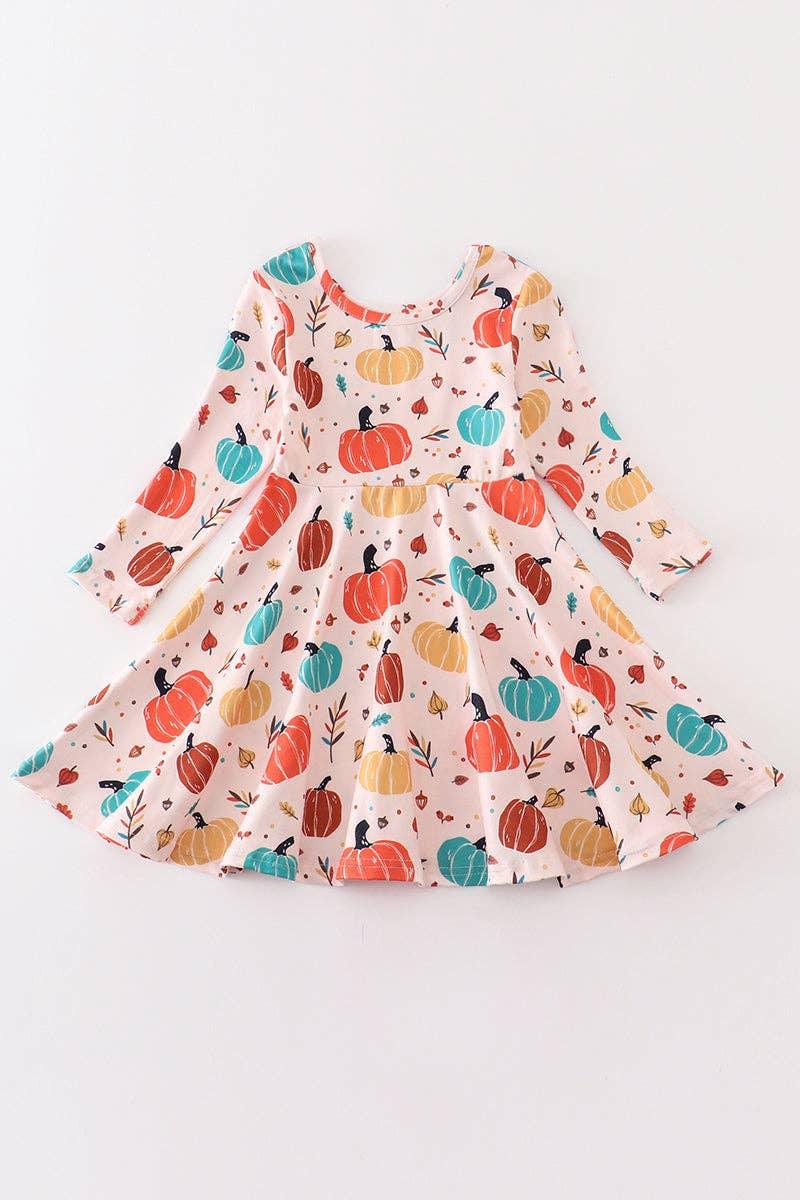 Pumpkin Dress Kids Clothes Maple & Co. Boutique 2T