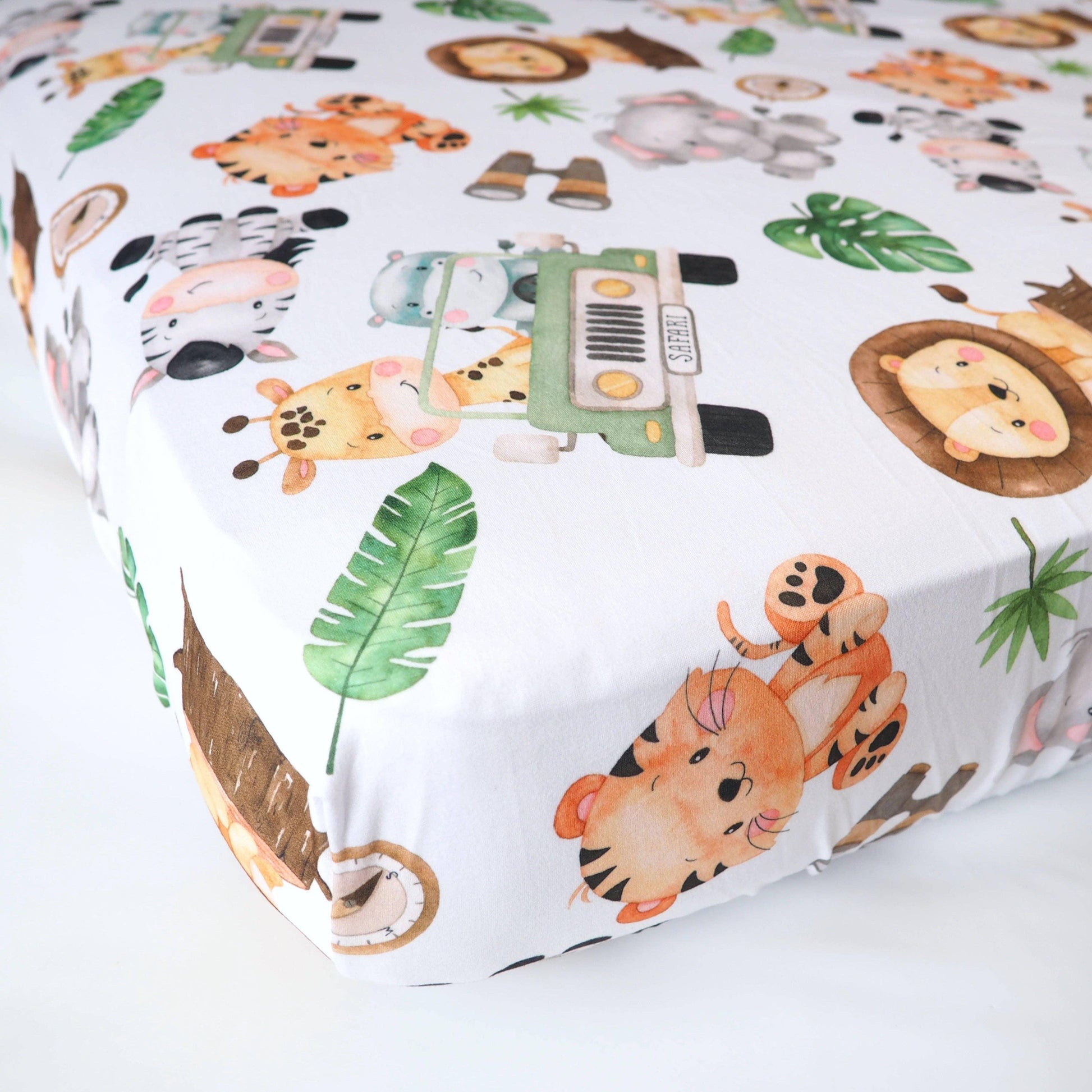 Safari Crib Sheet Nursery Maple & Co. Boutique
