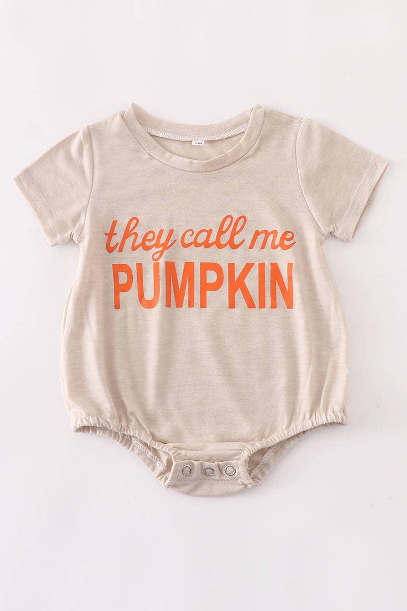 They Call Me Pumpkin Romper Baby Clothes Maple & Co. Boutique 3M