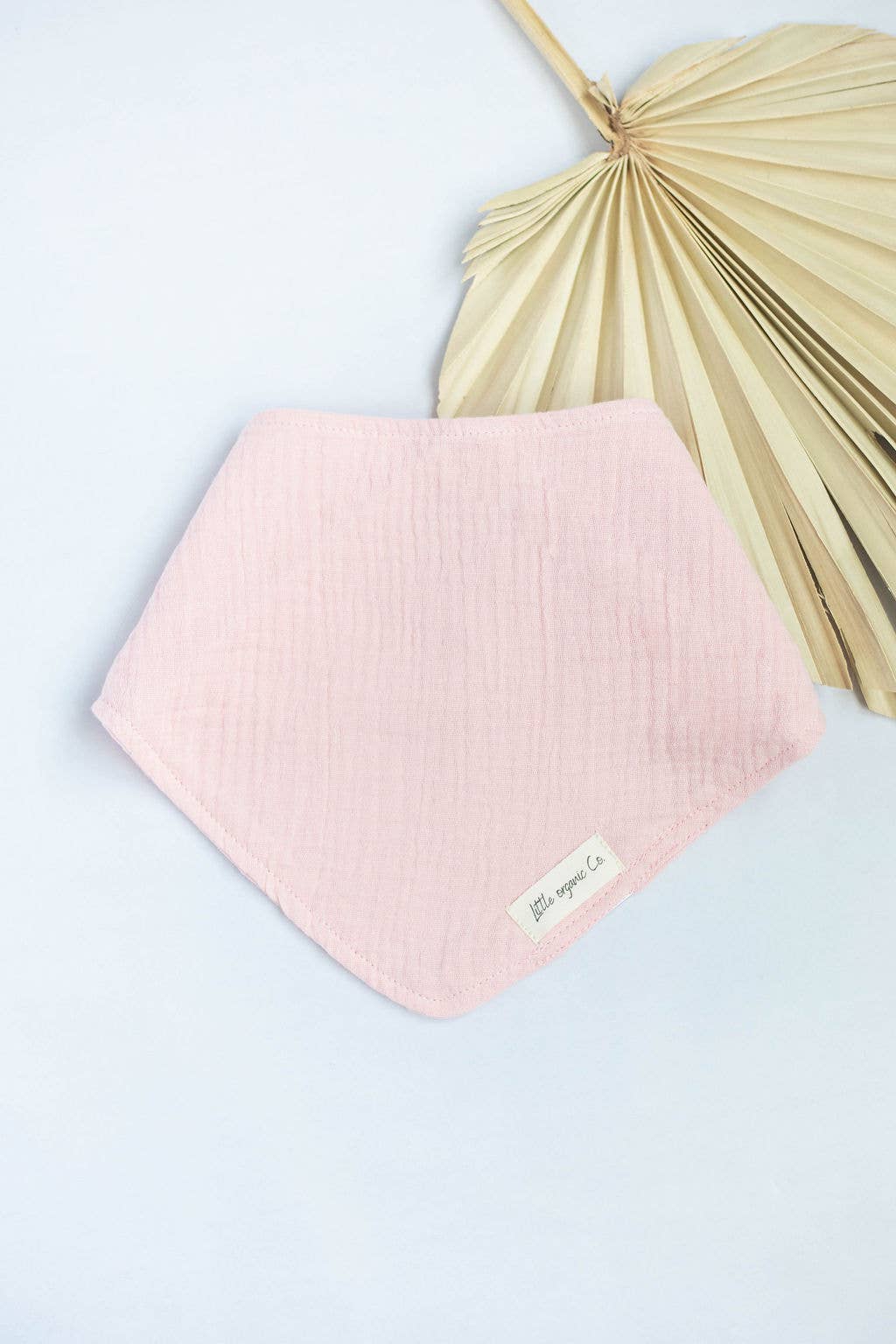 Organic Bandana Baby Bibs (Soft Muslin Fabric) Baby Accessory Maple & Co. Boutique Light Pink  