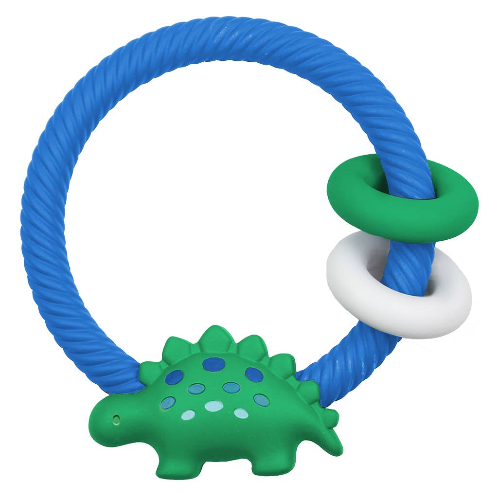 Ritzy Rattle™ Silicone Teether Rattles Baby Accessory Maple & Co. Boutique Dino  
