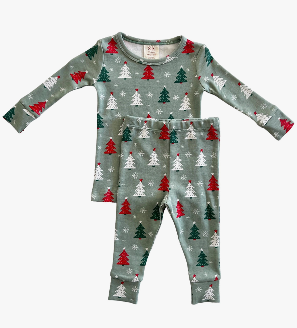 Christmas Trees 2-Piece Set Kids pajamas Maple & Co. Boutique 2T  