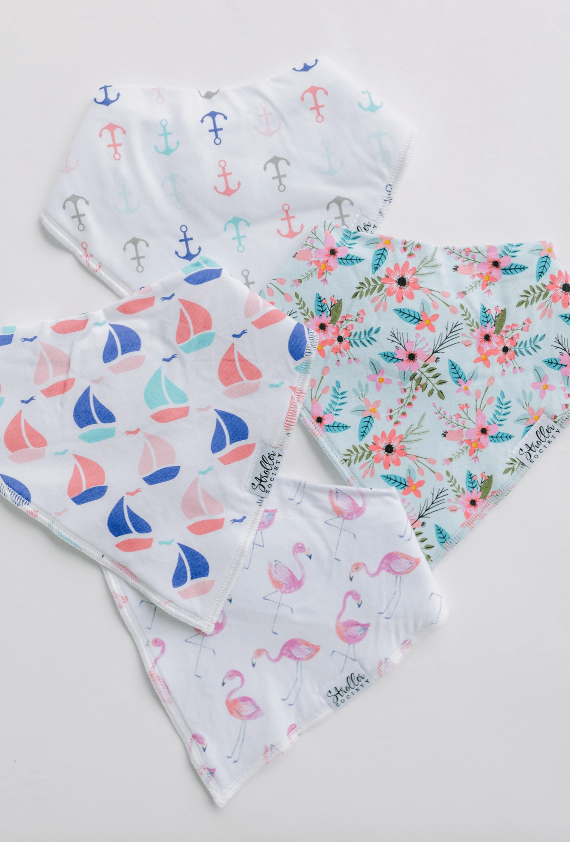 Baby Bandana Bibs - Anchors, Flowers, Flamingos, Boats baby essentials Maple & Co. Boutique   